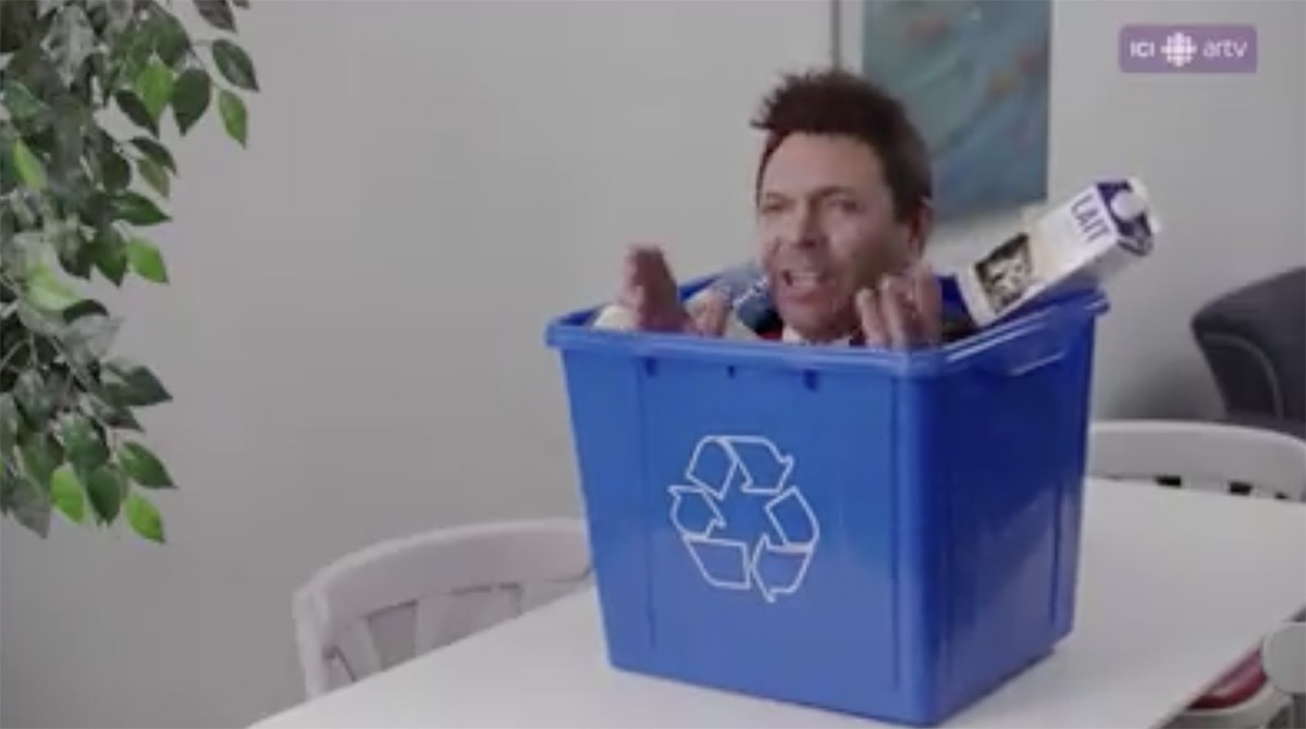 Marc Labr�che, �corche Salvail et Rozon dans un sketch tr�s direct.